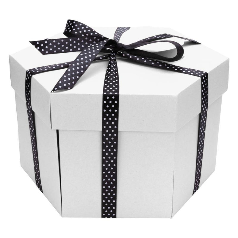 3pcs Explosion Box Hexagonal DIY Photo Album Scrapbooking Box Gift(White)