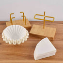 Wooden V60 Filter Paper Rack Hand Drip Coffee Filter Paper Holder Stand (A)