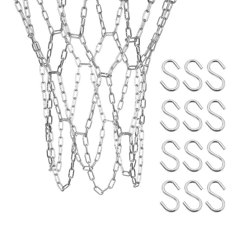 Duty Sports Durable Metal Basketball Net Chain Nets Link Rims with S Hooks