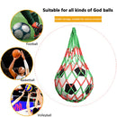 Football Net Bag Nylon Soccer Basketball Volleyball Carry Bag (Red Green) Newly