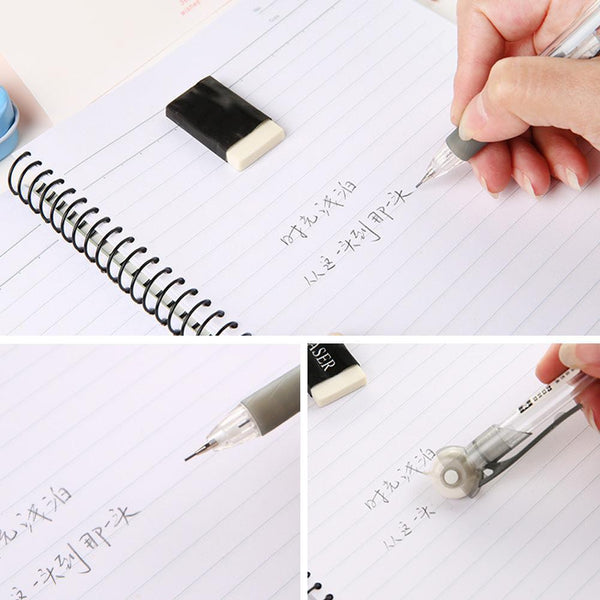 Colorful Rolling Eraser 0.7mm Mechanical Black Pencils K5L1 H1H5 Z3Y7 T1W8 L6N7