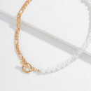 Chunky Chain Necklace Simple Toggle Clasp Clavicle Chain Jewelry Accessories