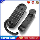 Corded Phone Wall Mountable Landline Telephone Big Button for Home (Black)