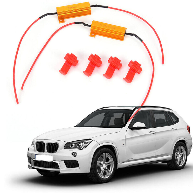 2x LED Car Light Resistance 50W 6ohm Load Resistors Automotive Turn Signal Lamp