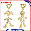 Ladies Party Jewelry Love Heart Boy Girl Shape During Earrings Ear Studs Dangle
