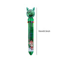 16pcs Ballpoint Pen Sequin Elk Santa Claus Retractable Multi-Color Pen Gift`