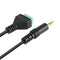 3.5mm 3 Pole Stereo Male to AV Screw Video Shield 30cm Balun Terminal Cable