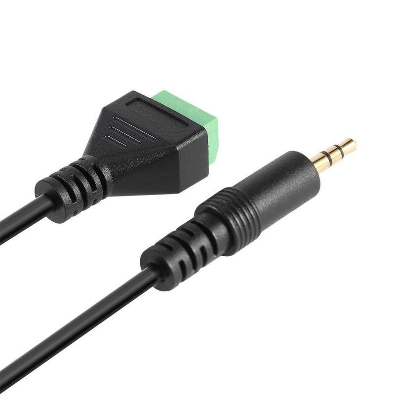 3.5mm 3 Pole Stereo Male to AV Screw Video Shield 30cm Balun Terminal Cable
