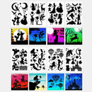 Fast Draw Stencil Art A4 Templates Silhouette Painting Template Hot J4S0