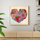 Part Special Shaped Drill Diamond Painting 5D Flower Heart Handiwork Mosaic Kit