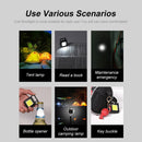 Mini Flashlight Keychain COB LED Pocket Work Light Corkscrew for Outdoor Camping
