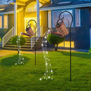 LED Solar Kettle Light Hollow Water Can Fairy String Lamp Garden Decor (B) Newly