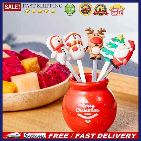 Cake Dessert Fork with Holder Lightweight Safe Salad Food Dinnerware Accessories