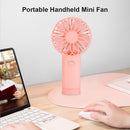 USB Mini Wind Power Handheld Fan Portable Summer Small Cooling Fan (Pink)