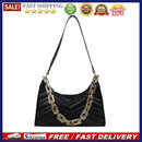 Women Pure Color Thick Chain PU Underarm Bag Fashion Ladies Small Hobos Handbags