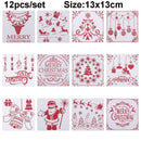 Craft Stamp Merry Christmas Scrapbooking Painting Template Layering Stencils