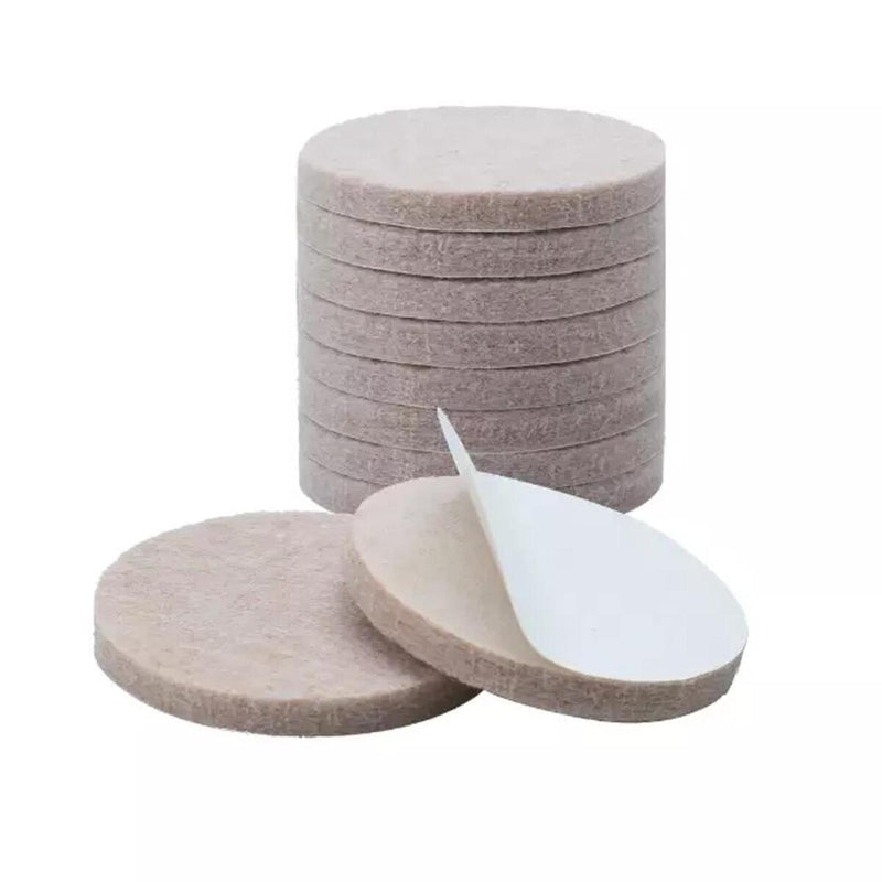 12pcs Beige Round Table Chair Foot Felt Pad Furniture Floor Protector ?2.9CM/