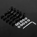 10pcs 5mm/0.20in Motorcycle Windscreen Windshield Bolt Screw Kit (Black)