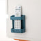 Wall Mounted Remote Control Storage Box Home Phone Holder Case Stand (Blue)