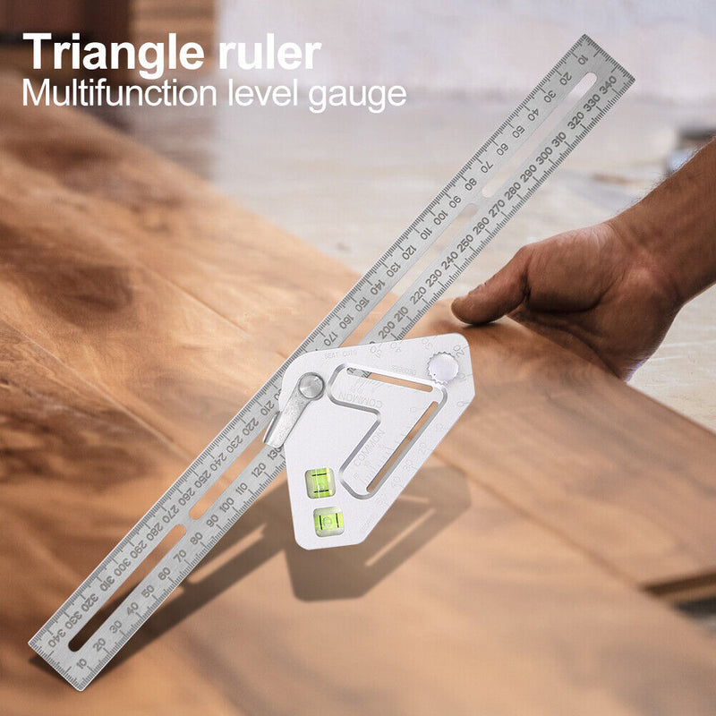 350mm Angle Level Ruler Woodworking Triangle Protractor Gauge for Carpenter