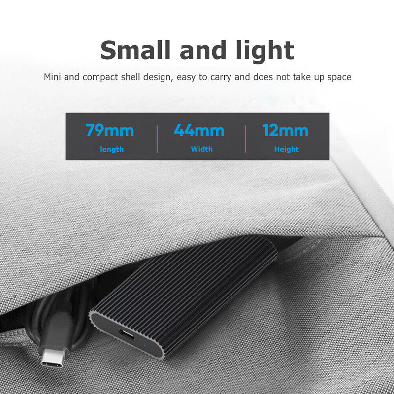 Blueendless M3T MSATA to Type-C SSD Box External Solid State Drive Enclosure