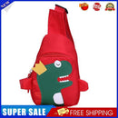 Kids Chest Bag Cute Fanny Cartoon Cross-body Money Pouch (Red Dinosaur)