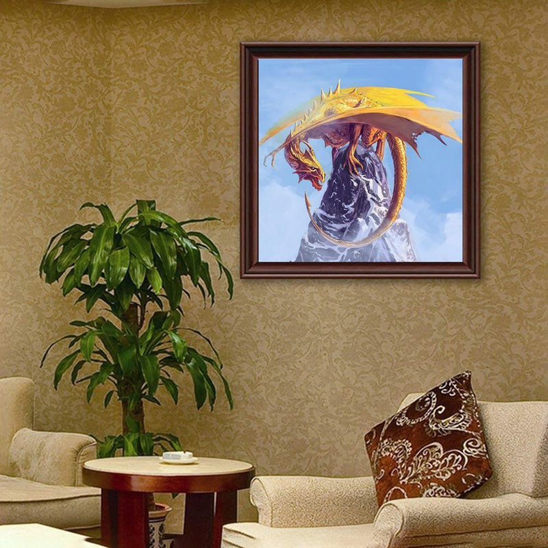 5D DIY Full Drill Diamond Painting Dragon Cross Stitch Embroidery Craft Kit