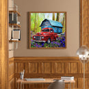 Handmade Red Car 5D DIY Full Round Drill Drawing Kit Diamond Painting Ornaments