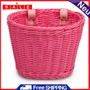 PE Rattan Handlebar Carrier Bag Bicycle Front Basketball Holder Cycling Accessories