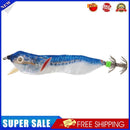 103mm LED Luminous Wood Shrimp Bait Squid Jigs Hook Fishing Lures (Blue)