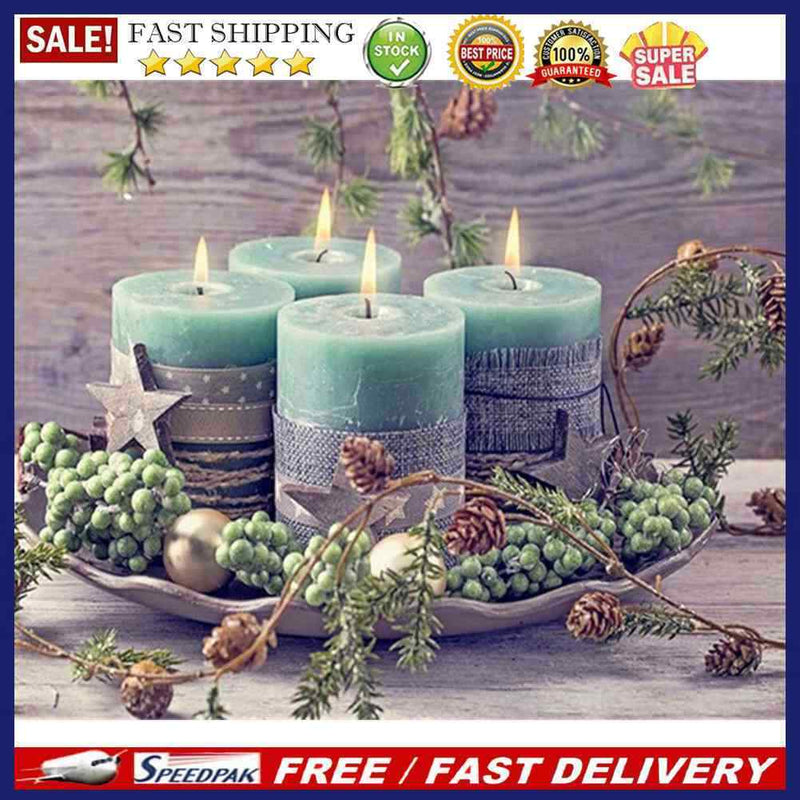Oil Paint By Numbers Candle Frameless Picture Craft Kit for Home Living Room