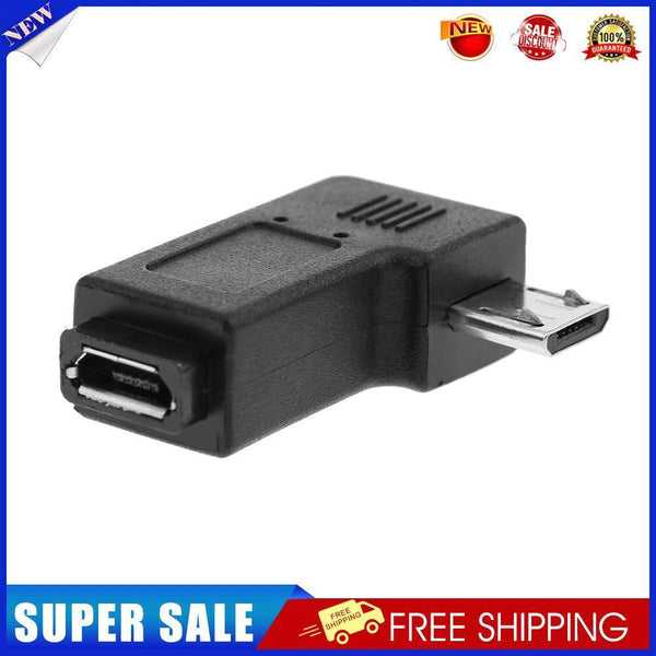 90 Degree Elbow Micro USB Port to Micro USB Port Adapter Cable Connector
