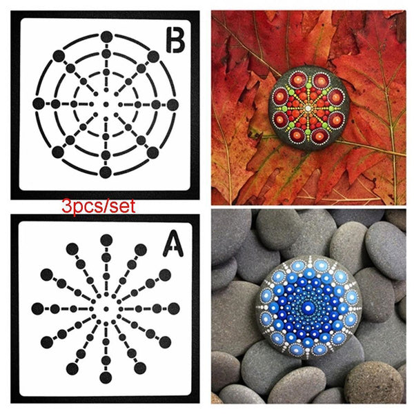 DIY Craft Scrapbooking Painting template Layering Stencils Mandala Auxiliary