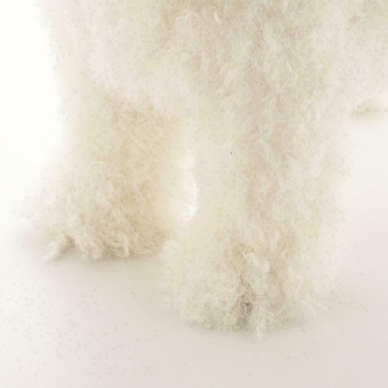 Realistic White Teddy Dog Simulation Dog Puppy Lifelike H9V0 Handmade W9Y9 E6B4