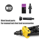 Rivets Nuts Insert Flat Head Threaded Nut for Hand Riveter Gun Tools (M12) Newly