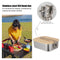 Steel Lunch Box Bamboo Wood Cover Portable Picnic Barbecue Bento Container Newly