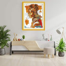 Not Full Needles Thread Cross Stitch African Women DIY 2-Beach 14CT Cotton Kit