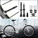 2pcs Bicycle Tubeless Valve Set CNC Machined Anodized Tool (60mm Black) Newly