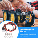4pcs 5mm LED for 1/12 1/18 1/10 1/8 Axial Rc4wd RC Cars 70cm Headlight Taillight