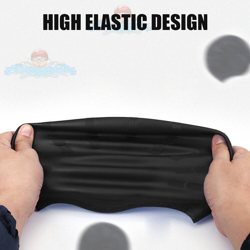 Swimming Cap Silicone Women Men Waterproof Sports Elastic Adults Swim Pool