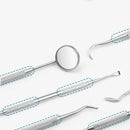 4PCS Set Probe Tweezer Hoe Dentist Tooth Care Kit Dental Mirror Prepared Tool