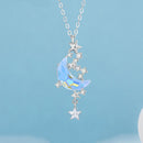 Short Temperament Clavicle Chain Niche Necklace Alloy Moon Splash Galaxy