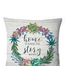 Non-fading Wreath Printed Pillowcases Square Cleanable Sofa Car Cushion Covers