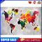 World Map Oil Painting By Numbers Canvas Wall Drawing Kits DIY Home Decor