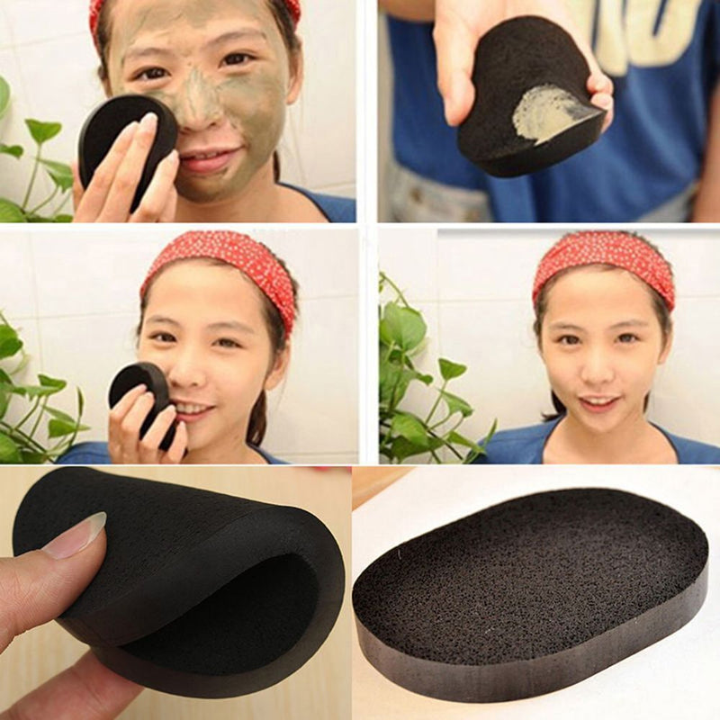 Effective Washing Tools Cleaning Bamboo Charcoal Cosmetic Puff Makeup Remover