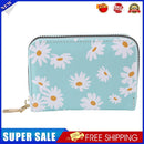 Fashion Women PU Daisy Flower Card Oaganizer Casual Ladies Wallet (Green)