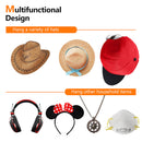 10pcs Adhesive Hat Hooks for Wall - Transparent Baseball Caps Hangers for Door