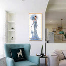 Blue Dress Beauty 5D DIY Full Round Diamond Painting Hanging Decor Picture Gifts