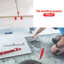 100pcs Elastic Tile Alignment Tile Leveling System Locator Spacers Level Wedges