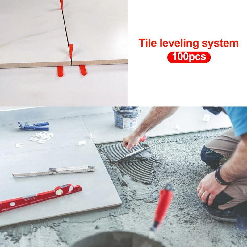 100pcs Elastic Tile Alignment Tile Leveling System Locator Spacers Level Wedges